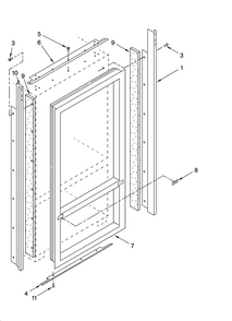 Cabinet And Breaker Trim Parts Diagram and Parts List for KBULT3661A02  Thermador Refrigerator