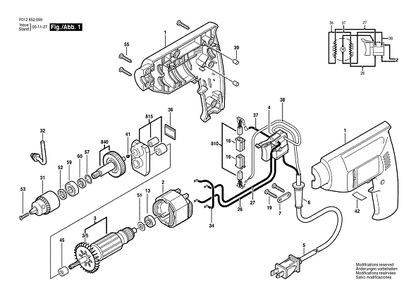 Part Location Diagram of 2610350129 Bosch Key Chuck 3/8 Inch