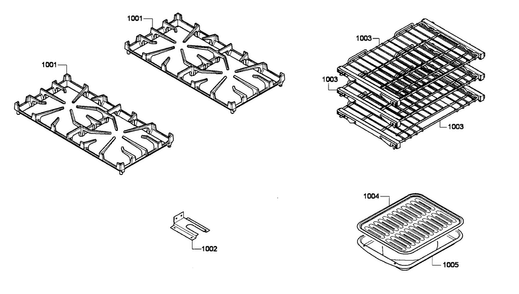 Grates/shelfs Diagram and Parts List for PRD364EDPG-01  Thermador Range