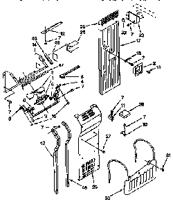 Air Flow And Reservoir Diagram and Parts List for TSS48QBW00  Thermador Refrigerator