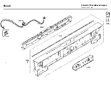 Control panel Diagram and Parts List for SHP88PW55N 01 Bosch Dishwasher