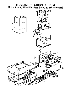 Section 1 Diagram and Parts List for HDI48  Thermador Range Hood