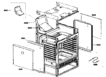Outside Cabinet Parts Diagram and Parts List for HGS432UC 01 Bosch Range