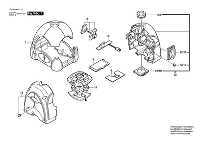 Diagram Diagram and Parts List for SP5 F 034 066 115 Bosch Laser Level