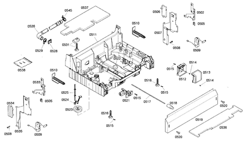Base Assy Diagram and Parts List for SHE45M02UC 56 Bosch Dishwasher