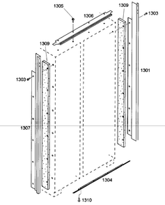 Door Trim Diagram and Parts List for KBUIT4875E01  Thermador Refrigerator