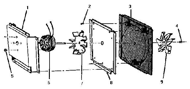 Convection Blower Assembly Diagram and Parts List for CMT231  Thermador Microwave