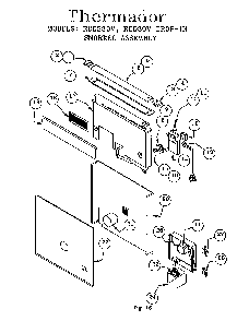 Drop-in Snorkel Assembly Diagram and Parts List for RDF30RS(PRIOR-9707)  Thermador Range