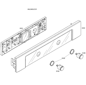 Control Panel Diagram and Parts List for HBL3460UC 01 Bosch Wall Oven