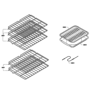 Shelfs Diagram and Parts List for HBN5650UC 05 Bosch Wall Oven