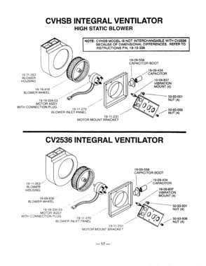 17 - INTEGRAL VENTILATOR Diagram and Parts List for TMH30S  Bosch Range