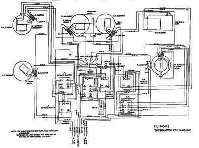 Section 2 Diagram and Parts List for CEH456QB  Thermador Cooktop