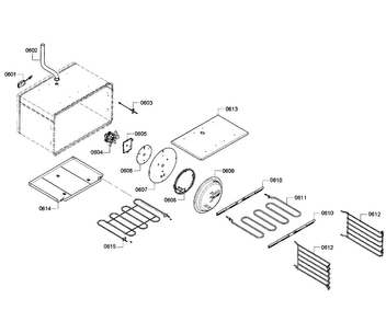 Oven Assy Diagram and Parts List for PRD366GHC 09 Thermador Range