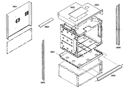 Mounting Assy Diagram and Parts List for MEW301ES01  Thermador Wall Oven