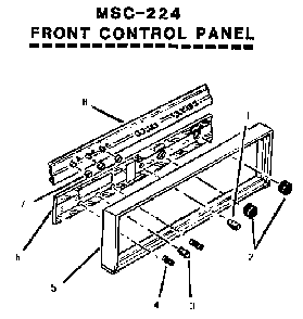 Front Control Panel Diagram and Parts List for MSC124  Thermador Range