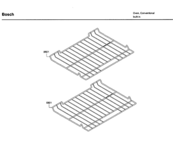 Rack Diagram and Parts List for HBN5451UC 03 Bosch Wall Oven