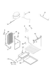 Lower Unit And Tube Parts Diagram and Parts List for KBUDT4270A 02 Thermador Refrigerator