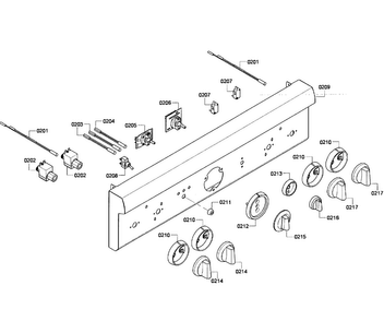 Control Panel Diagram and Parts List for PRD304GHU 04 Thermador Range
