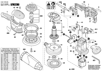Bosch Gex34-6n Diagram and Parts List for GEX34-6N  Bosch Orbital or Palm Sander