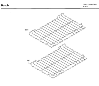 Rack Diagram and Parts List for HBL5451UC 03 Bosch Wall Oven