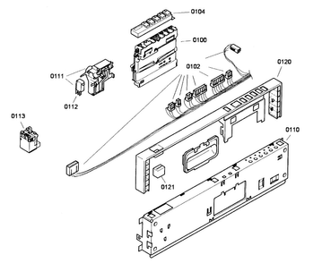 Fr Panel Diagram and Parts List for SRV53C13UC 01 Bosch Dishwasher