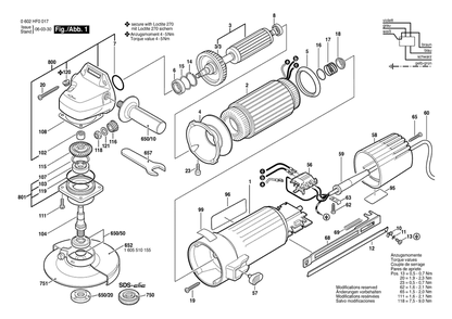 Part Location Diagram of 3604080053 Bosch Rotor Without Winding