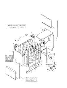 Tank Assembly Diagram and Parts List for SHX46B02UC 14 Bosch Dishwasher