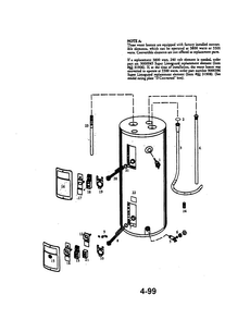Kenmore 10 Anniversary 30 Gallon Diagram and Parts List for 153322351  Kenmore Water Heater