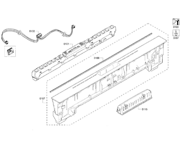 Control Panel Diagram and Parts List for SHP68T55UC 07 Bosch Dishwasher