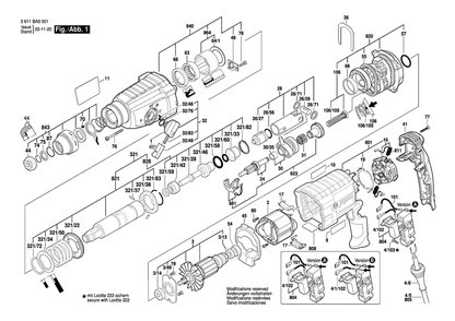 Part Location Diagram of 16170006D4 Bosch On-Off Switch