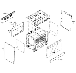 Main Assy Diagram and Parts List for PRD366GHC 08 Thermador Range