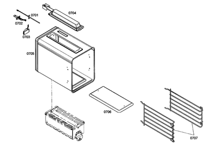 Left Oven 1 Diagram and Parts List for PRG486ELG03  Thermador Range