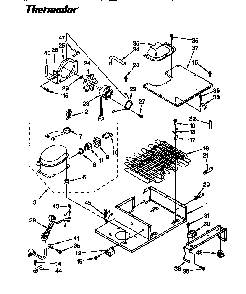 Upper Unit Diagram and Parts List for TSS36DAW-06  Thermador Refrigerator