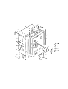 Inner Liner Diagram and Parts List for SMU7056UC 14 Bosch Dishwasher