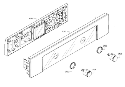 Control Panel Diagram and Parts List for HBL5720UC 08 Bosch Microwave