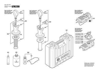 Section 2 Diagram and Parts List for GBH5-40DE 0611241739 Bosch Hammer Drill