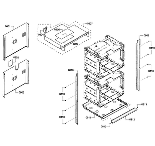 Cabinet Diagram and Parts List for HBL5650UC 06 Bosch Wall Oven