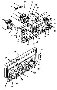 Control Panel Diagram and Parts List for CMT231S  Thermador Microwave