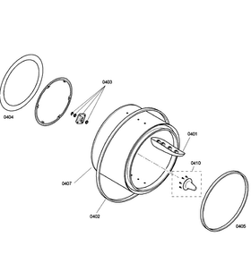Drum Assy Diagram and Parts List for WTE86300US 05 Bosch Dryer