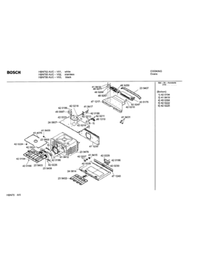 05 - LOWER OVEN COMPONENTS Diagram and Parts List for HBN752AUC(FD8207-)  Bosch Wall Oven