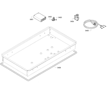 Cabinet Diagram and Parts List for SGS365FS 03 Thermador Cooktop