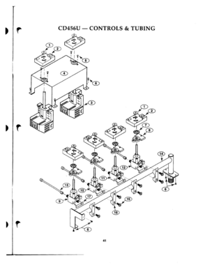 40 - CONTROLS & TUBING Diagram and Parts List for CD456UB  Bosch Range