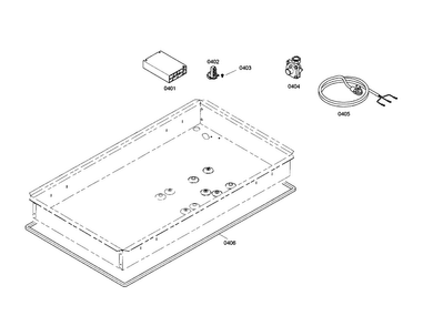 Spark Module/power Cord Diagram and Parts List for NGM8654UC 01 Bosch Cooktop