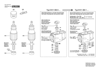 Section 2 Diagram and Parts List for GSH27 0611304139 Bosch Demolition Hammer