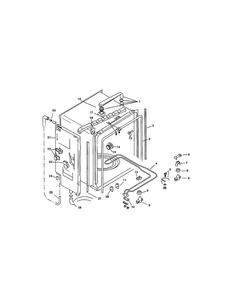 Inner Liner Diagram and Parts List for SMU4092UC 14 Bosch Dishwasher