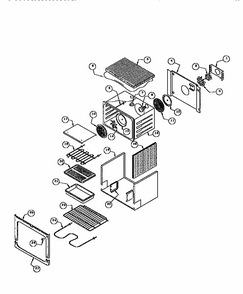Main Oven Liner And Module Diagram and Parts List for REF30  Thermador Range