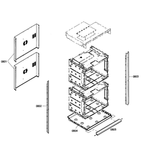 Cabinet Assy Diagram and Parts List for HBL3560UC 03 Bosch Wall Oven