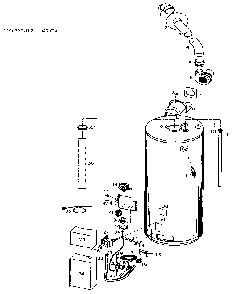 Replacement Parts Diagram and Parts List for 153335812  Kenmore Water Heater