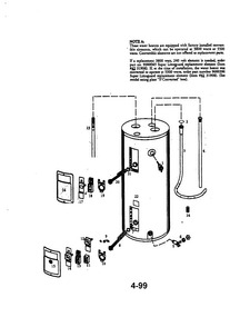 Kenmore 10 Anniversary 52 Gallon Diagram and Parts List for 153322550  Kenmore Water Heater