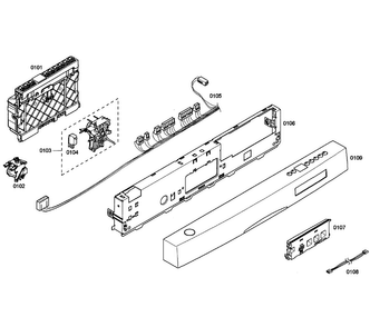 Control Panel Diagram and Parts List for SHE58C02UC 23 Bosch Dishwasher